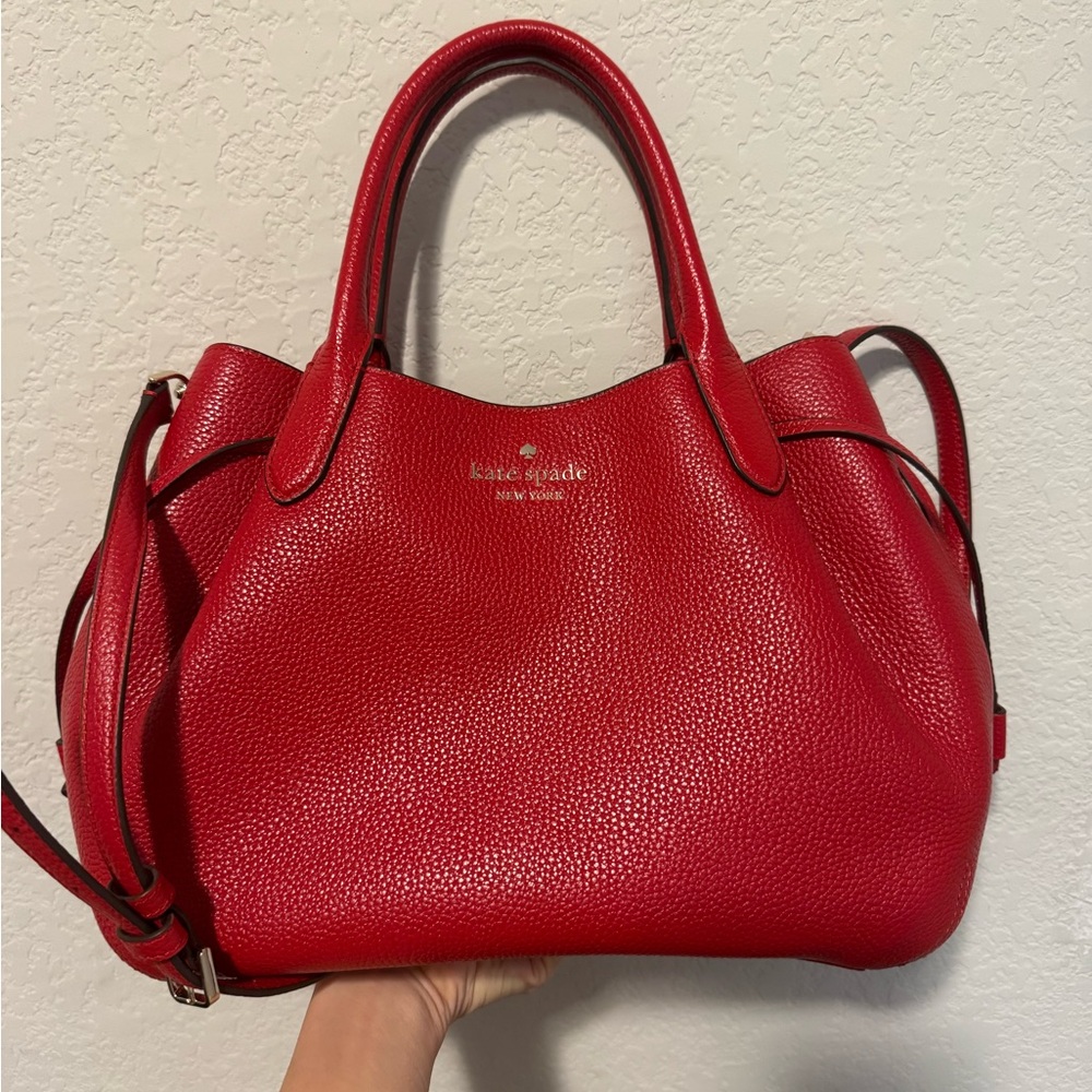 Kate Spade Red Leather Tote Bag